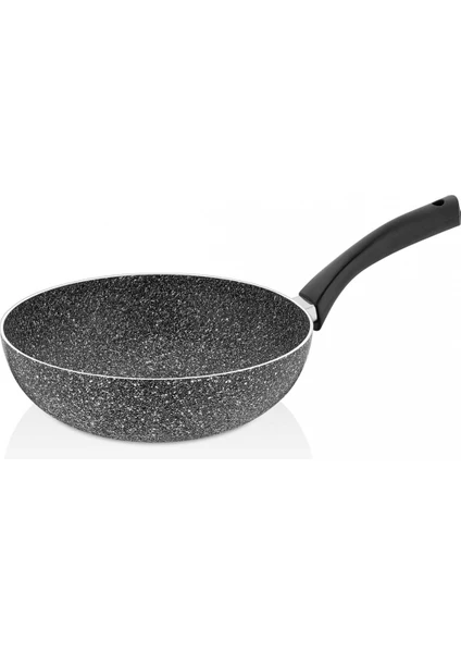 Ultra Granit Plus 28 cm Wok Tava Gri