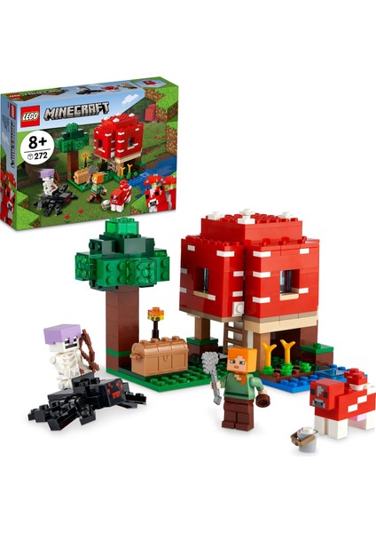 LEGO® Minecraft™ Mantar Evi 21179 - Macera Oyunlarını Seven Çocuklar İçin Oyuncak Ev İçeren Yaratıcı Oyuncak Yapım Seti (272 Parça)