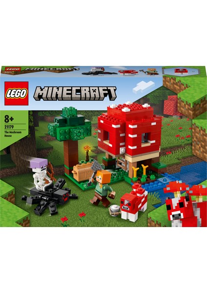 LEGO® Minecraft™ Mantar Evi 21179 - Macera Oyunlarını Seven Çocuklar İçin Oyuncak Ev İçeren Yaratıcı Oyuncak Yapım Seti (272 Parça)