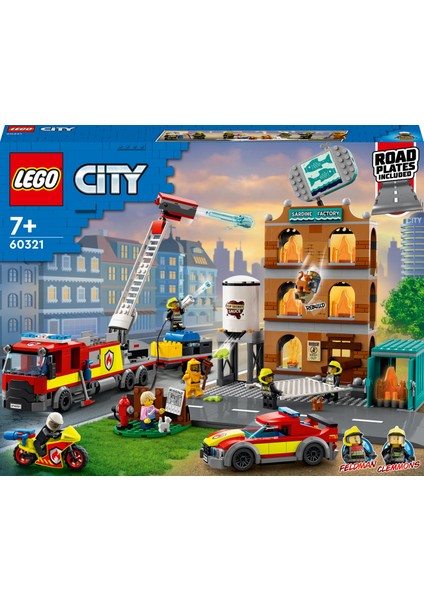 City İtfaiye 60321 - 7 Yaş ve Üzeri İçin Çok Modelli; 2 LEGO City Tv Karakteri İçeren Oyuncak Yapım Seti (766 Parça)