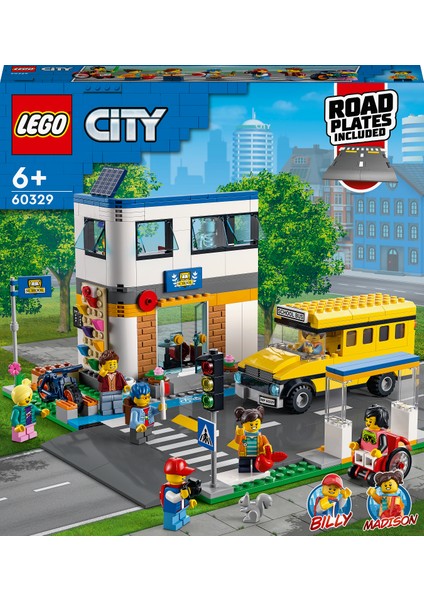 City Okul Günü 60329 - 6 Yaş ve Üzeri Çocuklar İçin 2 LEGO City Tv Karakteri İçeren Okul Oyuncağı Yapım Seti (433 Parça) modelleri