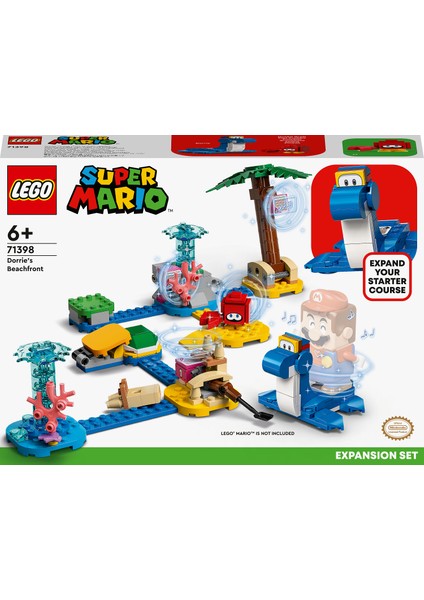 Super Mario# Dorrie#nin Plajı Ek Macera Seti 71398 - 6 Yaş ve Üzeri Çocuklar İçin Koleksiyonluk Oyuncak Yapım Seti (229 Parça)