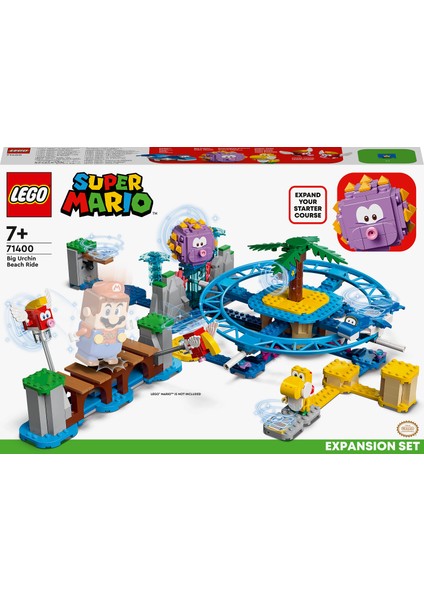 Super Mario# Big Urchin Plaj Arabası Macera Seti 71400 - 7 Yaş ve Üzeri Çocuklar için Koleksiyonluk Oyuncak Yapım Seti (536 Parça)