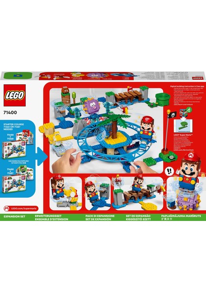Super Mario# Big Urchin Plaj Arabası Macera Seti 71400 - 7 Yaş ve Üzeri Çocuklar için Koleksiyonluk Oyuncak Yapım Seti (536 Parça)