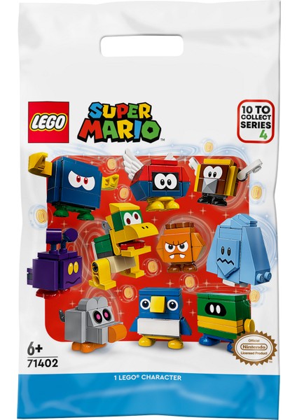 Super Mario# Karakter Paketleri # Seri 4 71402 Yapım Seti (Kapalı Paket 1 Adet Minifigür)