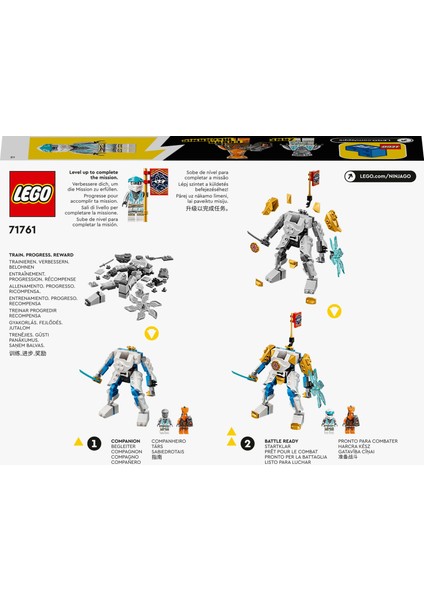 Ninjago® Zane#in Güçlendirici Robotu Evo 71761 - 6 Yaş ve Üzeri İçin Ninja Oyuncağı İçeren Oyuncak Yapım Seti (95 Parça)