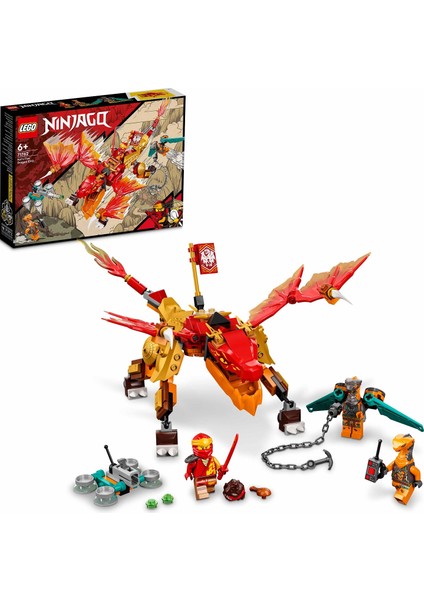 Ninjago® Kai#nin Ateş Ejderhası Evo 71762 - 6 Yaş ve Üzeri İçin Ninjago Kai ve Yılan Figürleri İçeren Oyuncak Yapım Seti (204 Parça)