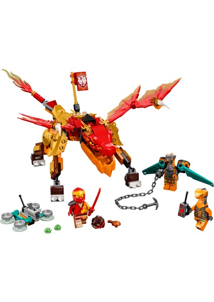 Ninjago® Kai#nin Ateş Ejderhası Evo 71762 - 6 Yaş ve Üzeri İçin Ninjago Kai ve Yılan Figürleri İçeren Oyuncak Yapım Seti (204 Parça)