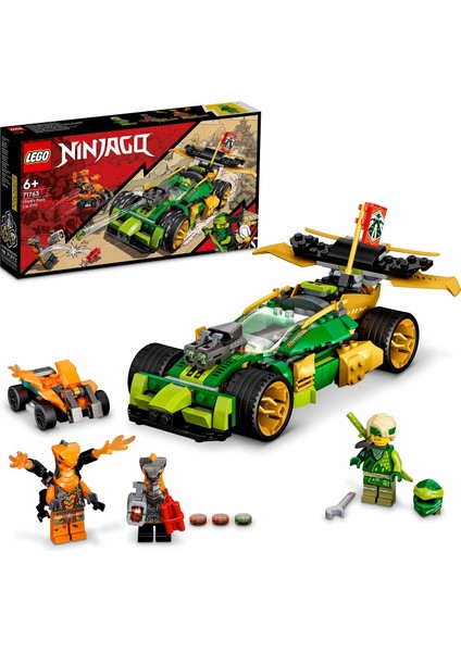 NINJAGO® Lloyd#un Yarış Arabası EVO 71763 - 6 Yaş ve Üzeri için NINJAGO Lloyd ve Yılan Figürleri İçeren Oyuncak Yapım Seti (279 Parça)