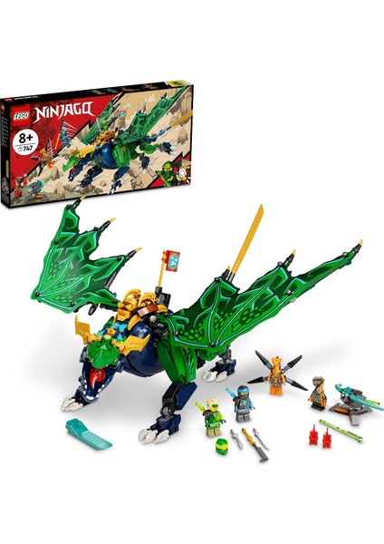 Ninjago® Lloyd#un Efsanevi Ejderhası 71766 - 8 Yaş ve Üzeri İçin Ninja Oyuncağı İçeren Oyuncak Yapım Seti (747 Parça)