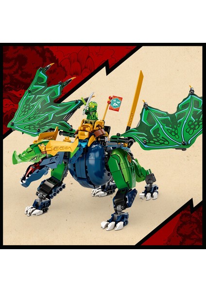 Ninjago® Lloyd#un Efsanevi Ejderhası 71766 - 8 Yaş ve Üzeri İçin Ninja Oyuncağı İçeren Oyuncak Yapım Seti (747 Parça)