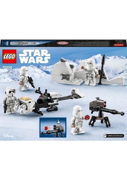 Star Wars# Snowtrooper# Savaş Paketi 75320 - 6 Yaş ve Üzeri Çocuklar İçin Oyuncak Yapım Seti (105 Parça)