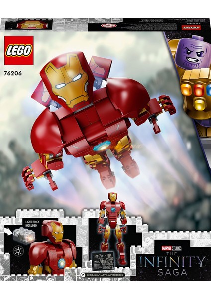 Marvel Iron Man Figürü 76206 #  9 Yaş ve Üzeri Süper Kahraman Seven Çocuklar İçin Koleksiyonluk Yaratıcı Oyuncak Yapım Seti (381 Parça)