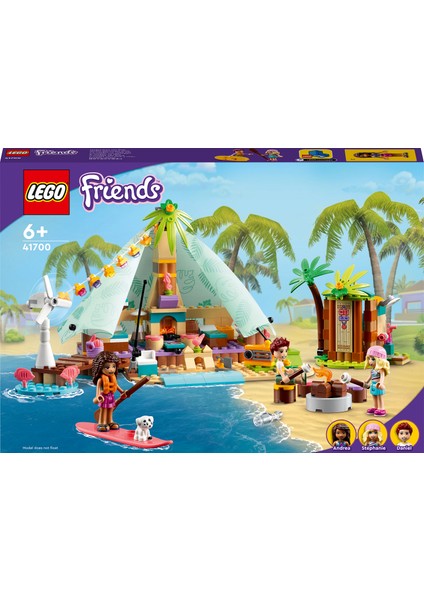 Friends Lüks Plaj Çadırı 41700 # Çocuklar İçin Mini Bebek Karakteri ve Bir Yavru Köpek İçeren Yaratıcı Oyuncak Yapım Seti (380 Parça)