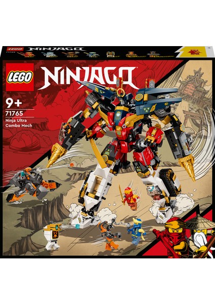 Ninjago® Ninja Ultra Kombo Robot 71765 - 9 Yaş ve Üzeri İçin Araba, Jet ve Tank  İçeren Araç Oyuncak Yapım Seti (1104 Parça)