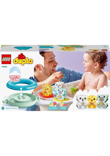 ® DUPLO® İlk Banyo Zamanı Eğlencesi: Yüzen Hayvan Treni 10965 - 18 Ay ve Üzeri Okul Öncesi Yaştaki Çocuklar İçin Oyuncak Yapım Seti (14 Parça)