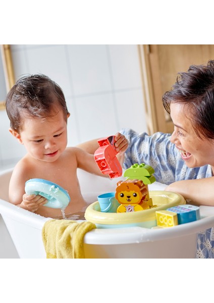 Duplo® İlk Banyo Zamanı Eğlencesi: Yüzen Hayvan Adası 10966 - 18 Ay ve Üzeri Okul Öncesi Yaştaki Çocuklar İçin Oyuncak Yapım Seti (20 Parça)