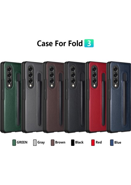 Gkk Menteşe Kalem Slot Pu + Pc Kılıf Samsung Galaxy Z Fold3 5g Gri Için (Yurt Dışından) fiyatları
