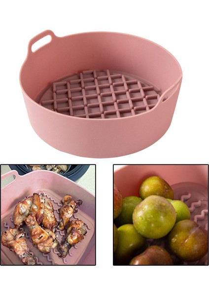 Air Fryer için Silikon Pot - Pembe (Yurt Dışından)