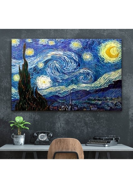 Vincent Van Gogh Yıldız Gece Kanvas Tablo
