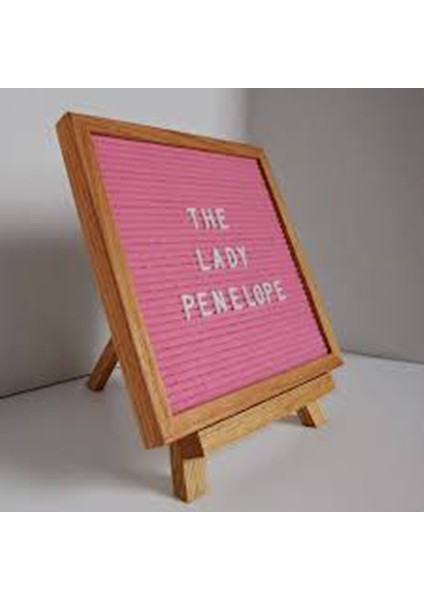 Letter Board-Harfli Ahşap Yazı Panosu Pembe-Meşe Ağacı (340 Harfli, Ahşap Ayaklı)