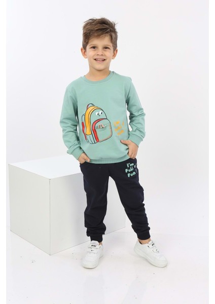 Toontoy Erkek Çocuk Çantalı Yazı Baskılı Eşofman Takım fırsatları
