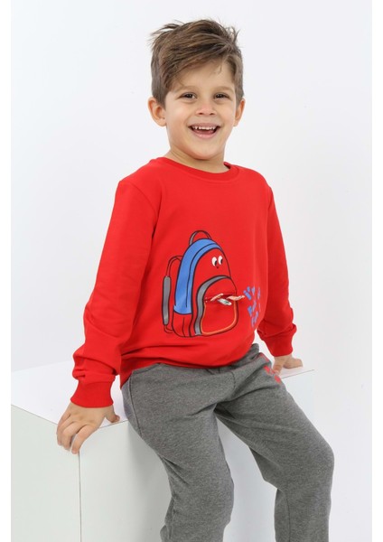 Toontoy Erkek Çocuk Çantalı Yazı Baskılı Eşofman Takım indirimleri