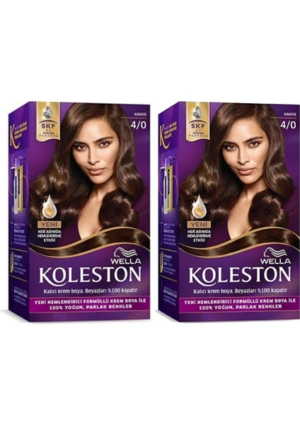 Wella Koleston Koleston Kit Saç Boyası 4/0 Kahve x 2 Adet