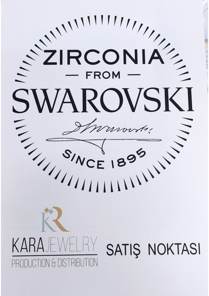 Gümüş Swarovskı Taşlı Pırlanta Modeli Tektaş Kadın Kolye