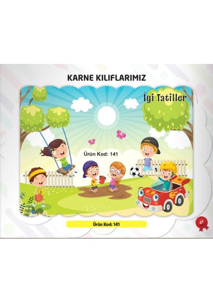 Ata Yayıncılık Karne Kabı Kılıfı Ürün Kodu:141 (10'lu)