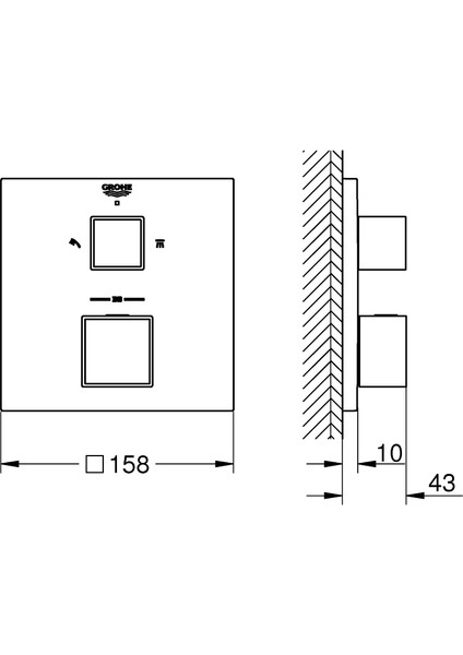 Grohtherm Cube Termostatik Banyo/duş Bataryası 24154000 fiyatları