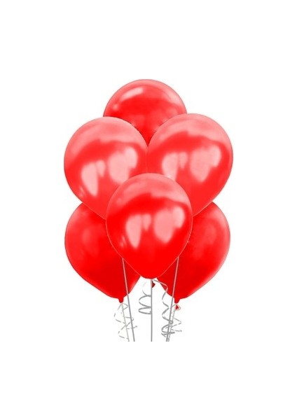 Metalik Kırmızı Balon 12 Inch 30 Adet