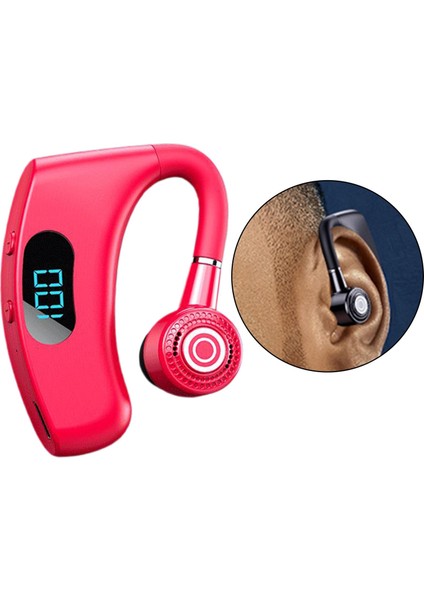 Bluetooth Kulaklık Kablosuz Kulaklıklar Kulaklık Spor Kulaklıklar Eller Serbest Tek Kırmızı (Yurt Dışından) modelleri