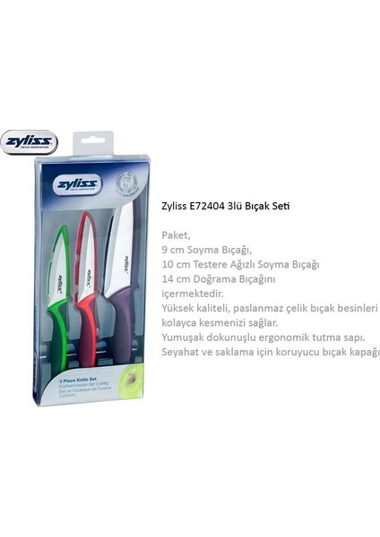 Dkb E72404 Üçlü Bıçak Seti fiyatları