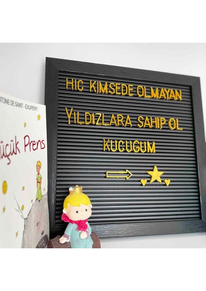 Değiştirilebilir Yazı Panosu Mesaj Tahtası - 121 Harf Karakterli - Siyah fiyatları