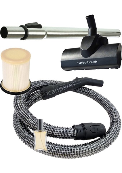Arnica Uyumlu Bora 3000 4000 5000 7000 Elektra Süpürge Boru Turbo Emici Telli Filtre Hortum Seti