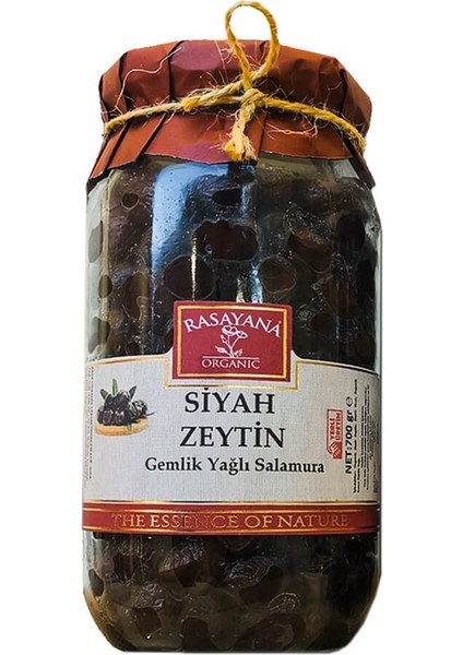 Organik Siyah Zeytin (Gemlik Yağlı Salamura) 700 gr