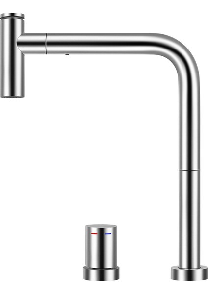 Lusso 4030 Spralli Mutfak Evye Armatürü Inox (Gri)