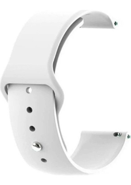 Huawei Gt / Gt2 / Gt2 Pro - Honor Magic Watch 2 46MM - Samsung Gear Watch 46MM Silikon Kordon Kayış Beyaz