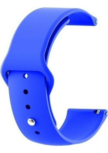 Huawei Gt / Gt2 / Gt2 Pro - Honor Magic Watch 2 46MM - Samsung Gear Watch 46MM Silikon Kordon Kayış Mavi