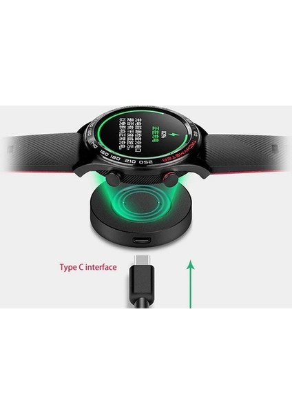 Huawei Watch Gt Gt2 - Honor Watch Magic Şarj Kablosu Adaptör Siyah