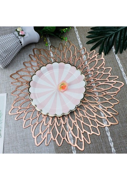 6 Yuvarlak Yemek Masası Seti 6'lı Oymalı Vinil Yer Paspasları Mutfak Masa Dekoru Için Düğün Vurgusu Merkez Parçası Isı Direnci Yıkanabilir Pvc Kaymaz Masa Paspasları (Yurt Dışından) indirimleri