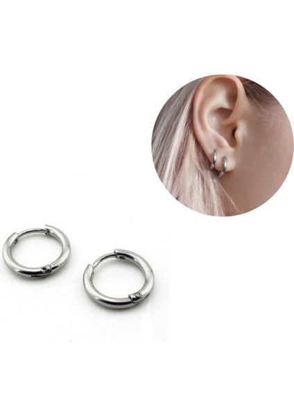 Paslanmaz Çelik Küçük Halka Küpe - 10 mm