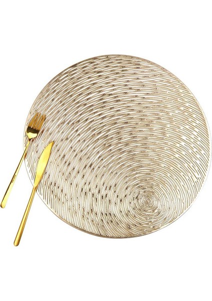 Placemats 6'lı Set Yuvarlak Masa Paspasları Vinil Oymalı Dekoratif Mutfak Kaymaz Yıkanabilir Yemek Masası Için 15 Inç Paspaslar (Yurt Dışından)