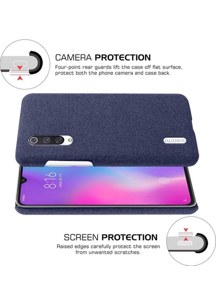 Pc + Bez Xiaomi Mi Cc9 / Mi 9 Lite / Mi Cc9 Meitu Için Koruyucu Telefon Kılıfı - Mavi (Yurt Dışından) indirimleri