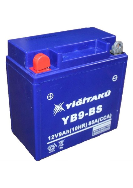 Yiğit Akü 12V 9 Ah Motorsiklet Aküsü Yb9-Bs 2021/04