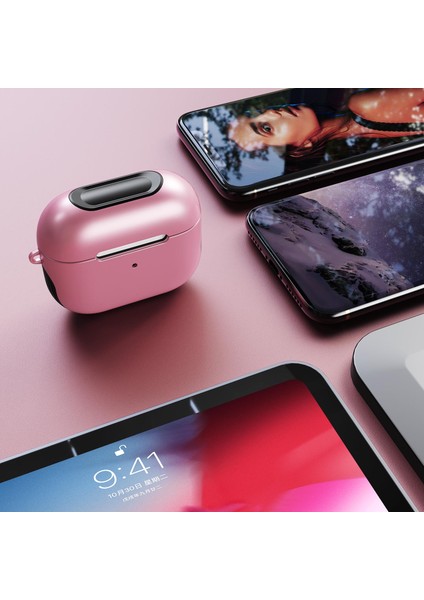 Airpods 3. Nesil Uyumlu Kılıf Anti-Shock Kulaklık Kılıfı Darbe Emici Tam Koruma Shockproof Pembe