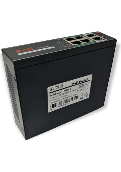 AV-H1064PLS 4 Port Poe Switch + 2 Port Uplink Gigabit