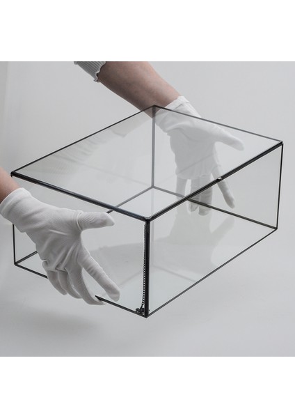 Kapaklı Kutu Antrasit Siyah Damat Bohçası Çikolata Kutusu 35 x 25 x 15 cm