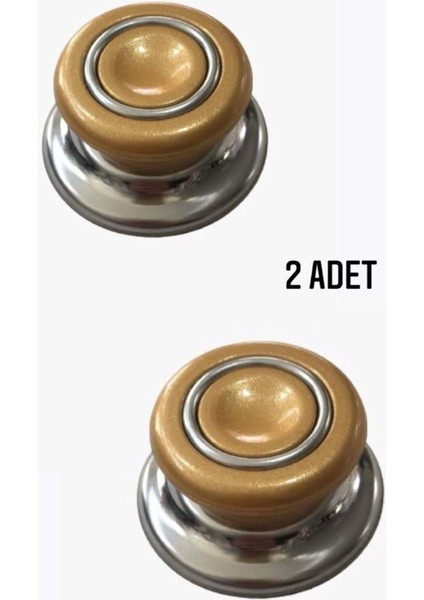 2 Adet Gold Tüm Tencere Tava Kapaklarına Uygun Bagalit Tepe Cam Tencere Kapağı Kulpu